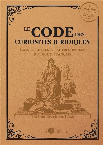 Le code des curiosités juridiques - Raphaël Costa - relié