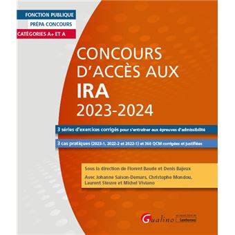 Concours d'accès aux IRA 2023-2024