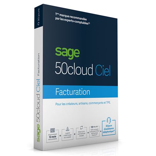Sage 50cloud Ciel Facturation PC 30 jours d’assistance téléphonique