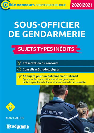 Sujets types inédits Sous-officier de gendarmerie