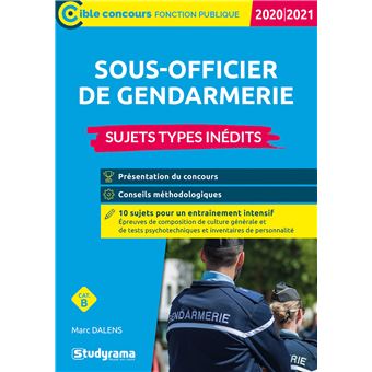 Sous-officier de gendarmerie-Sujets types inédits 2020/201