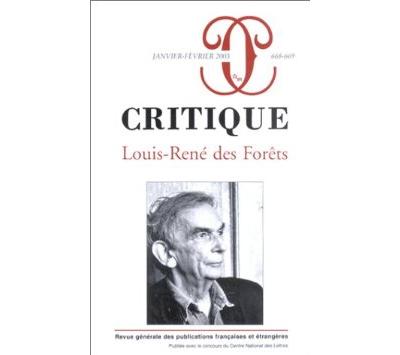 Critique 668-669 Louis René des Forêts -  Collectif - broché