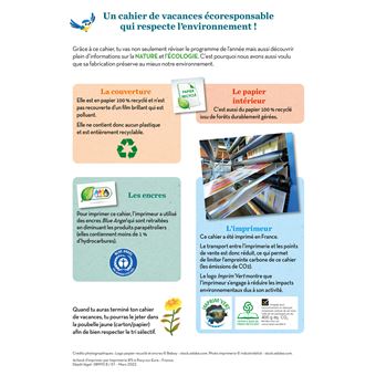 Mon cahier de Vacances pour la planète 2023 du CE2 au CM1 8/9 ans
