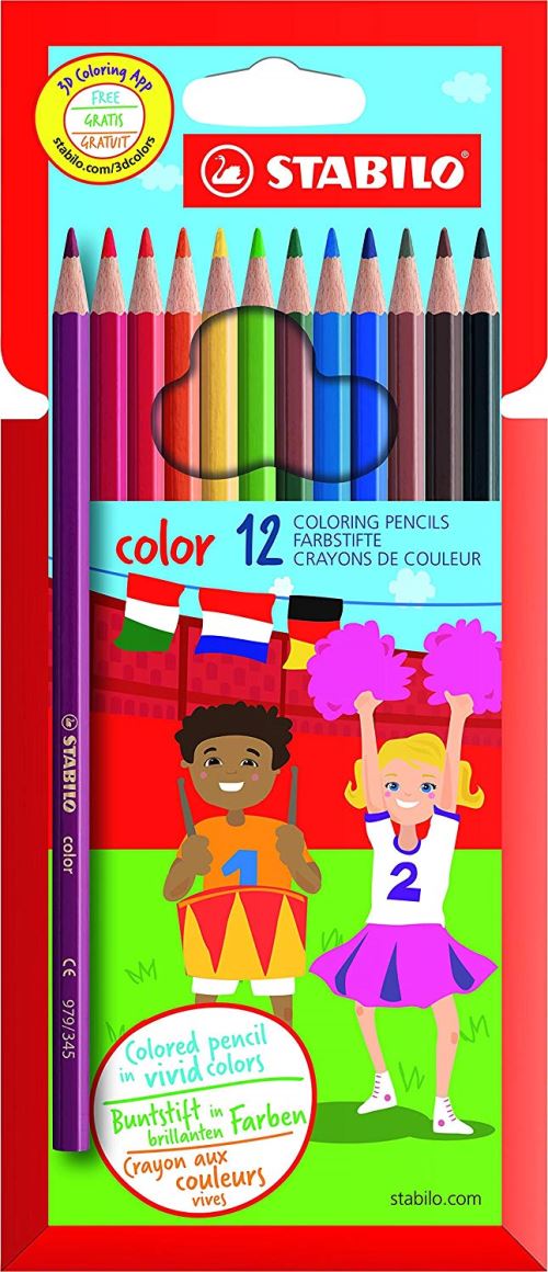 Stabilo etui 12 crayons color