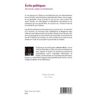 Ecrits politiques. Etat africain, religion et mondialisation