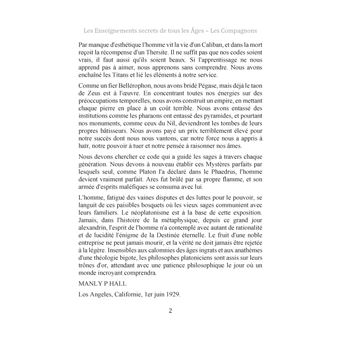 Les enseignements secrets de tous les âges