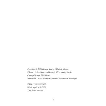 Correspondance de George Sand et d'Alfred de Musset
