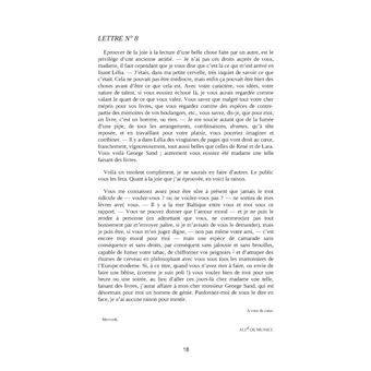 Correspondance de George Sand et d'Alfred de Musset