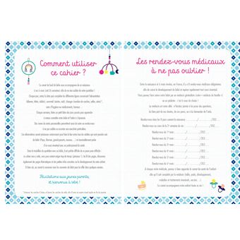 Carnet des premiers jours de mon bébé