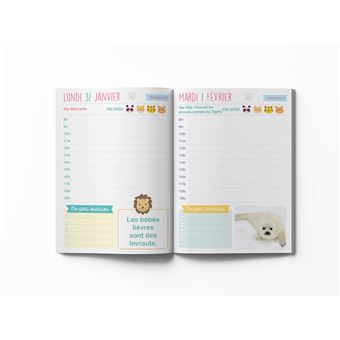 Mon agenda scolaire Bébés animaux 2021-2022