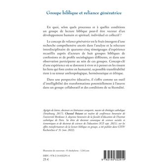 Groupe biblique et reliance génératrice