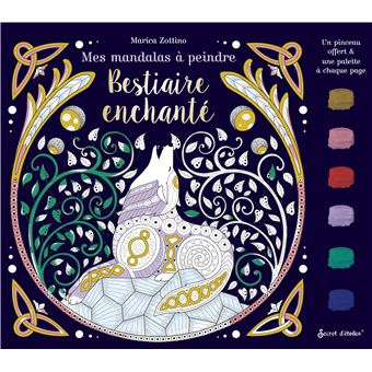 Mes mandalas à peindre géants : bestiaire enchanté