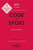 Code du sport 2019, annoté et commenté - 14e ed.