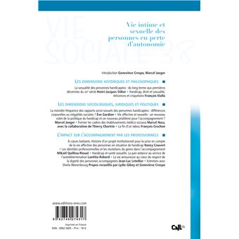Vie sociale 38 - Vie intime et sexuelle des personnes en perte d'autonomie