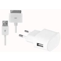 Modelabs Chargeur secteur + câble pour iPhone - Blanc