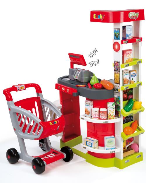 Smoby - Marchande - Supermarché pour Enfant - Chariot de Course