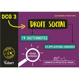 DCG 3. Droit social en 74 sketchnotes et 20 applications corrigées