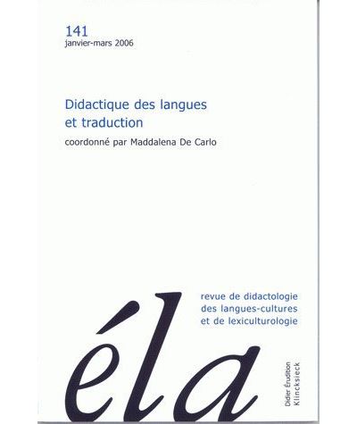 Études de linguistique appliquée -  N°1/2006