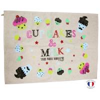 Alma Mater - Coffret 2 Torchons - Cupcakes Milk - Ecru