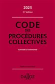 Code des procédures collectives 2023 21ed - Annoté & commenté