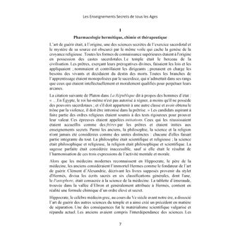 Les enseignements secrets de tous les âges
