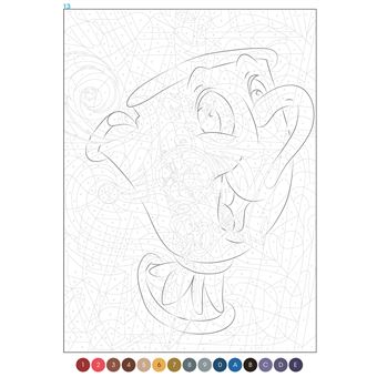 Coloriages mystères Disney - Portraits (trompe l'oeil)