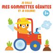 Je colle mes gommettes géantes et je colorie les animaux de la ferme