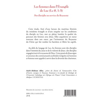 Les femmes dans l'Evangile de Luc (Lc 8, 1-3)