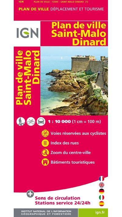 Plan de Saint-Malo et Dinard sans livret