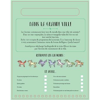 Où sont encore cachées les licornes ? - bloc avec un feutre effaçable