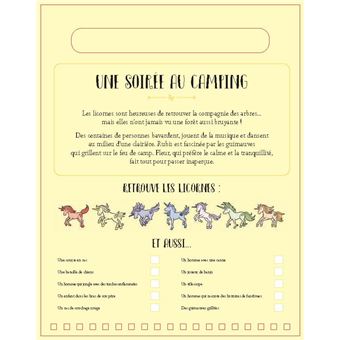 Où sont encore cachées les licornes ? - bloc avec un feutre effaçable