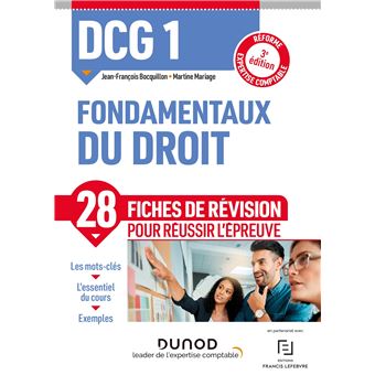 DCG 1 Fondamentaux du droit - Fiches de révision