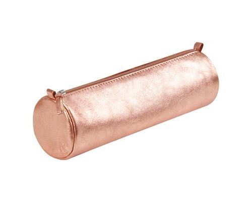 Cuir Cuivre Irisé Trousse En Cuirise