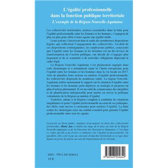 L'égalité professionnelle dans la fonction publique territoriale