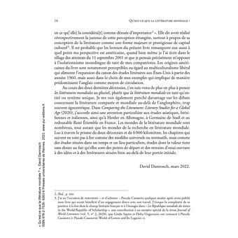 Qu'est-ce que la littérature mondiale ?