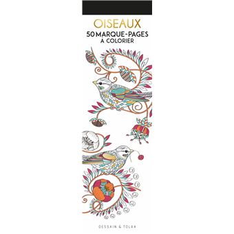 Marque-pages à colorier - Oiseaux