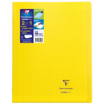 Cahier De 96 Pages Seyes Clairefontaine Koverbook 24 X 32 Cm Jaune Cahier Grand Format A La Fnac