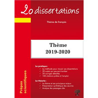 20 dissertations sur le thème français 2019-2020 Prépa scientifique démocratie
