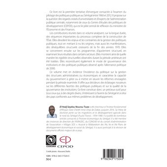 Pilotage des politiques publiques au Sénégal de 1960 à 2012