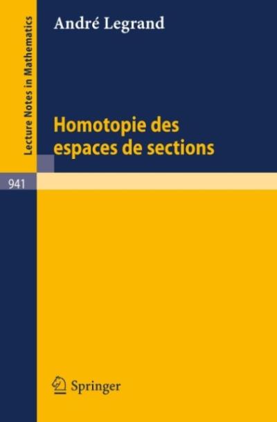 Homotopie des espaces de sections