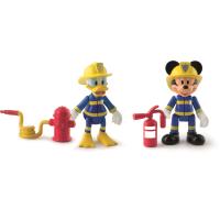 Pack de 2 figurines Mickey et Donald Pompiers Imc Toys avec accessoires