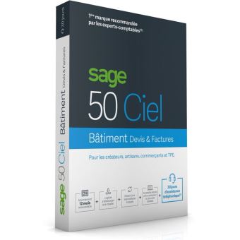 Sage 50 Ciel Batiment Devis-facture 30 Jours Pc - Logiciel Pc - Achat Prix Fnac