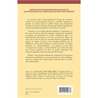 Approche socioanthropologique de la dynamique de l'héritage en pays agni ndénié