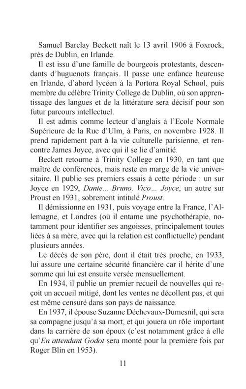 Fiche De Lecture Molloy De Samuel Beckett Analyse Litteraire De Reference Et Resume Complet Broche Samuel Beckett Achat Livre Fnac