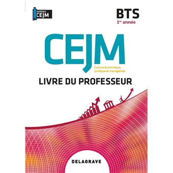 Culture économique, juridique et managériale (CEJM) 1re année BTS (2020) - Pochette - Livre du professeur