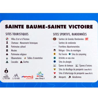 Carte en relief de la Sainte-Victoire et Sainte-Baume