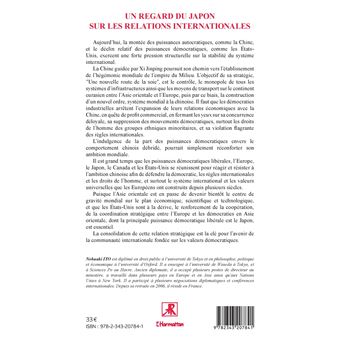Un regard du Japon sur les relations internationales