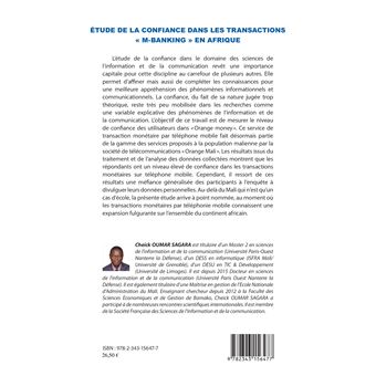 Etude de la confiance dans les transactions "M-banking" en Afrique