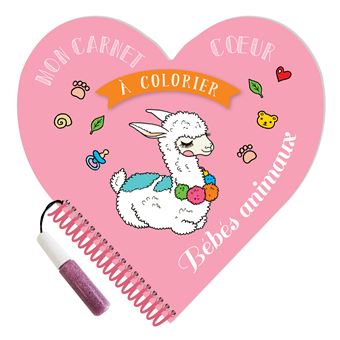 Mon carnet c ur à colorier Bébés animaux