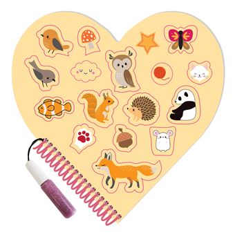 Mon carnet c ur à colorier Bébés animaux